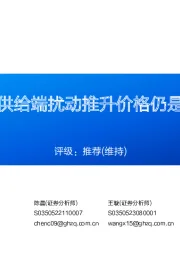 天然气半月报：供给端扰动推升价格仍是当前市场主旋律