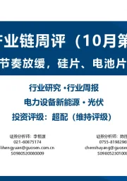 光伏产业链周评（10月第3周）：硅料新签订单节奏放缓，硅片、电池片累库幅度增加