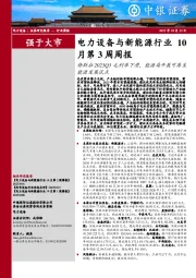 电力设备与新能源行业10月第3周周报:特斯拉2023Q3毛利率下滑,能源局开展可再生能源发展试点