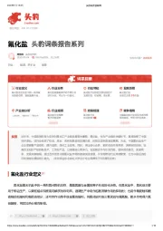 氟化盐 头豹词条报告系列