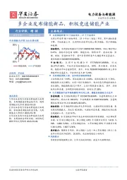 电力设备与新能源行业周报：多企业发布储能新品，积极竞速储能产业