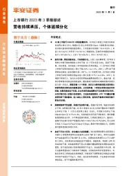 上市银行2023年3季报综述：营收持续承压，个体延续分化