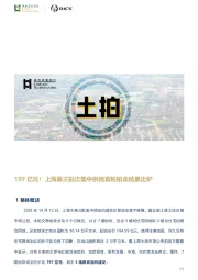 房地产：197亿元！上海第三批次集中供地首轮拍卖结果出炉