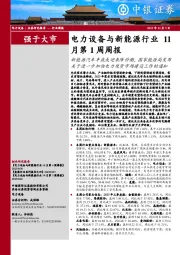 电力设备与新能源行业11月第1周周报：新能源汽车年底或迎来降价潮，国家能源局发布关于进一步加快电力现货市场建设工作的通知