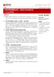 传媒行业点评报告:小程序渠道激励加码,短剧生态加速形成
