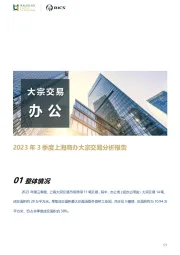 房地产：2023年3季度上海商办大宗交易分析报告