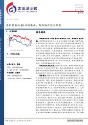 原料药行业深度报告：原料药板块Q3业绩承压，期待海外需求恢复