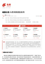 城镇水务 头豹词条报告系列