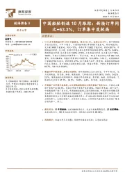 中国船舶制造10月跟踪：新接订单同比+63.3%，订单集中度较高