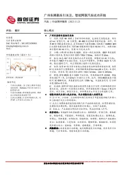 汽车行业简评报告：广州车展新车引关注，智能网联汽车试点开始