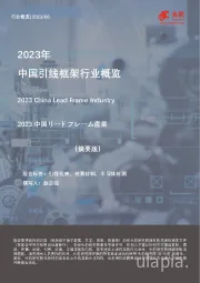 2023年中国引线框架行业概览（摘要版）