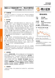 有色行业周报：美国10月通胀延续下行，铜金有望受益