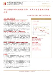 新能源汽车产业链月度跟踪报告：10月国内产销延续增长态势，充电桩保有量同比快速增长