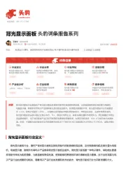 背光显示面板 头豹词条报告系列