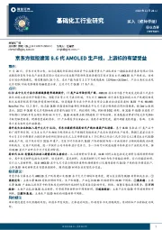 基础化工行业研究：京东方拟投建第8.6代AMOLED生产线，上游标的有望受益