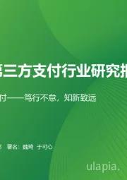 中国第三方支付行业研究报告：再探企业支付——笃行不怠，知新致远