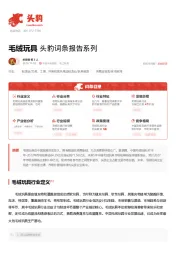 毛绒玩具 头豹词条报告系列