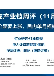 光储充产业链周评（11月第5周）：美国电价显著上涨，国内单月招标量创新高