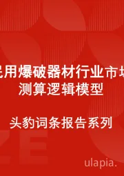 中国民用爆破器材行业市场规模测算逻辑模型