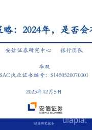 银行策略：2024年，是否会有转机？