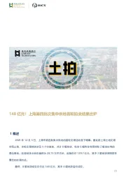 房地产：148亿元！上海第四批次集中供地首轮拍卖结果出炉