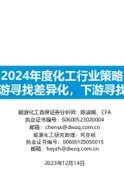 2024年度化工行业策略：上游寻找差异化，下游寻找高弹性