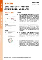 电力设备及新能源行业2024年年度策略报告：新市场与新技术破局，结构性机会可期