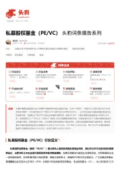 私募股权基金（PE/VC） 头豹词条报告系列