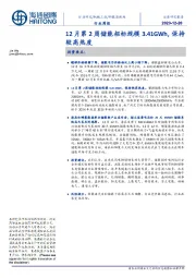 新能源板块行业周报：12月第2周储能招标规模3.41GWh，保持较高热度