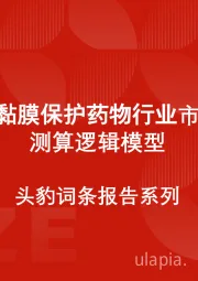 中国胃黏膜保护药物行业市场规模测算逻辑模型 头豹词条报告系列
