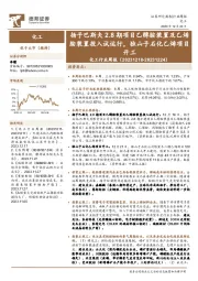 化工行业周报：扬子巴斯夫2.8期项目乙醇胺装置及乙烯胺装置投入试运行，独山子石化乙烯项目开工