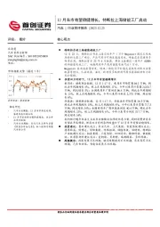 汽车：12月车市有望稳健增长，特斯拉上海储能工厂启动