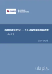 胶原蛋白专题系列之一:为什么看好重组胶原蛋白赛道?