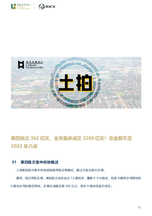第四批次362亿元，全年集供成交2200亿元！总金额不足2022年八成