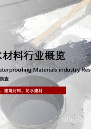 2023年中国建筑防水材料行业概览