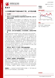商用车：12月销量受提车节奏影响略有下滑，全年符合预期