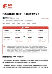 钙通道阻滞剂（CCB） 头豹词条报告系列