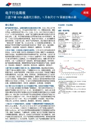 电子行业周报：三星下调1Q24晶圆代工报价，1月各尺寸TV面板价格止跌