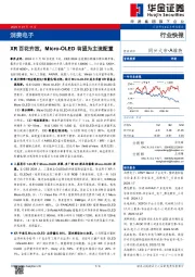 消费电子：XR百花齐放，Micro-OLED有望为主流配置