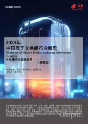 2023年中国质子交换膜行业概览（摘要版）