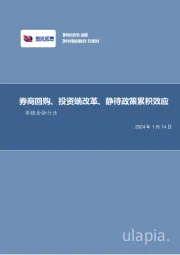 非银金融行业周报：券商回购、投资端改革，静待政策累积效应