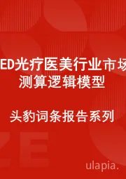 中国LED光疗医美行业市场规模测算逻辑模型 头豹词条报告系列