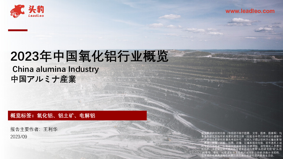 2023年中国氧化铝行业概览（摘要版）