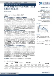 工程机械行业点评报告：12月叉车销量同比+31%景气延续，关注增长稳健的低估值龙头