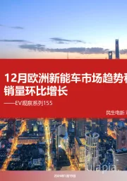 EV观察系列155：12月欧洲新能车市场趋势稳定，销量环比增长