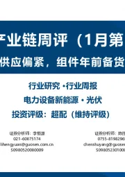 光伏产业链周评（1月第3周）：P型电池短期供应偏紧，组件年前备货致胶膜涨价