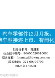 汽车零部件12月月报：重磅车型接连上市，智能化加速