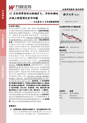 大众食品12月电商数据跟踪：12月休闲零食同比跌幅扩大，冲饮和调味品线上销售情况有所回暖