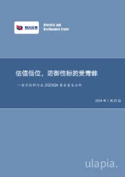 估值低位，防御性标的受青睐—食品饮料行业 2023Q4 基金重仓分析