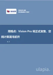电子行业周观点：Vision Pro将正式发售，空间计算混沌初开